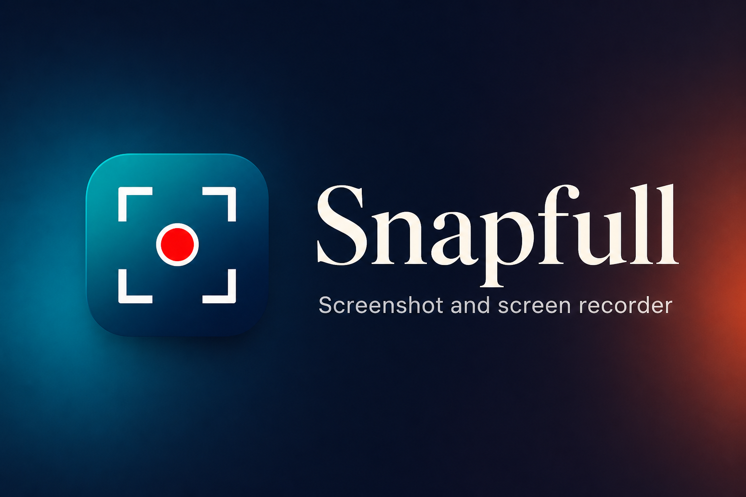 Snapfull — screenshot crop frame and recording mark